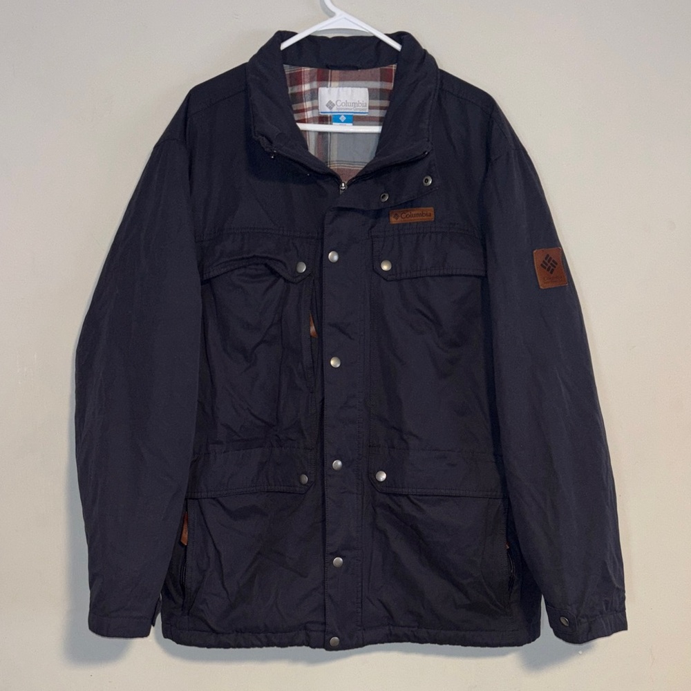 Men's Columbia Dark insulated Jacket with Plaid Lining Sz. XL *Read Description*